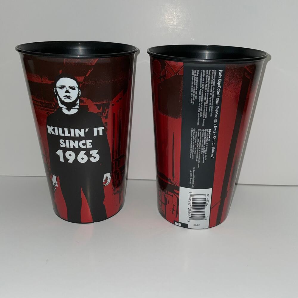 2 MICHAEL MYERS HALLOWEEN II KILLIN' IT SINCE 1963 COLLECTORS 32 OZ CUP NEW